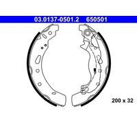 Brake shoes 03.0137-0501.2 ATE for MAZDA 2 2 Hatchback