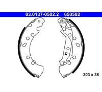 Brake shoes 03.0137-0502.2 ATE for TOYOTA DAIHATSU
