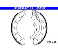 Brake shoes 03.0137-0512.2 ATE for FORD FOCUS III Saloon FOCUS III B-MAX PUMA