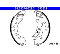 Brake shoes 03.0137-0522.2 ATE for RENAULT SMART