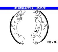 ATE Brake Shoes 03.0137-0522.2 for Renault Twingo II/III, Smart Fortwo - Rear