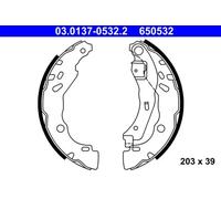 ATE 03.0137-0532.2 Brake Shoe Set