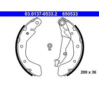 ATE Brake Shoe Set 03.0137-0533.2 - for Opel/Vauxhall Karl, Viva (D10XE 1.0L 3cyl)