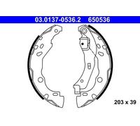 Brake shoes 03.0137-0536.2 ATE for NISSAN MICRA IV NOTE