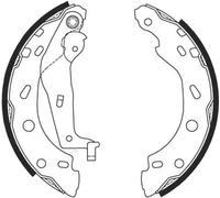 Brake shoes GS8685 TRW for SMART FORTWO Coupe FORTWO Cabrio CITY-COUPE CABRIO