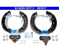 ATE 03.0520-3517.3 Brake Shoe Set Rear for Clio Logan Sandero Thalia Twingo