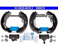 ATE Brake Shoe Set 03.0520-6619.3 Drum Brakes Rear Pre-assembled for Chevrolet Aveo/Kalos Saloon 1.4