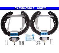 Brake shoes Pre-assembled 03.0520-6920.3 ATE for VW SEAT SKODA