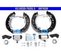 Brake shoes Pre-assembled 03.0520-7620.3 ATE for CITROËN PEUGEOT