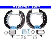 ATE Brake Set, drum brakes with accessories 03.0520-7720.3 PEUGEOT,206 Schrägheck (2A/C),207 (WA_, WC_),207 SW (WK_),206+ Schrägheck (2L_, 2M_)