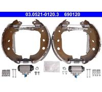 Brake shoes Pre-assembled 03.0521-0120.3 ATE for FIAT CITROËN PEUGEOT