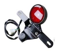 Brake Stop Light Gn/Max250 Motorcycle Modified Aluminum Alloy Round Tail Light Brake Light License Plate Light With Bracket