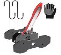 Brake Tools, Brake Caliper Compression Tool,360° Swing Ratchet Switch With Additional 2 pcs Large Steel Plate and 2 Hooks Nylon Grip Work Gloves for Single/Twin/Quad Piston,Car,Truck,SUV(Red)