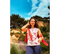 Brakeburn Women's Fan Floral Sleeveless Blouse in Cream | Size: 8 Brakeburn Cream 8