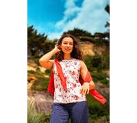 Brakeburn Women's Fan Floral Sleeveless Blouse in Cream | Size: 8 Brakeburn Cream 8