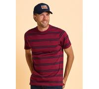 Brakeburn Men's Callender Stripe T-Shirt in Red | Size: Large Brakeburn Red L