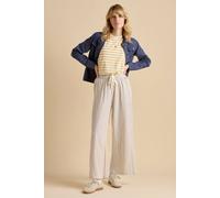 Brakeburn Women's Stripe Wide Leg Trouser in Cream | Size: 8 Brakeburn Cream 8
