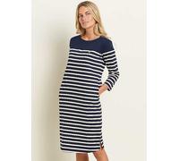 Brakeburn West Bay Stripe Dress Navy