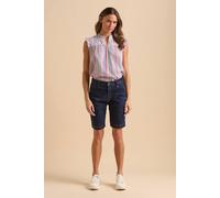 Brakeburn Wide Leg Denim Short In Navy Navy 20
