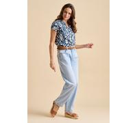 Brakeburn Women's Ikat Blouse in Navy | Size: 8 Brakeburn Navy 8