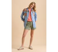 Brakeburn Women's Patchwork Denim Shirt in Mid Blue | Size: 14 Brakeburn Mid Blue 14