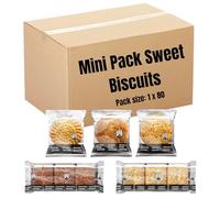 Brakes Mini Pack Sweet Bulk Biscuits Cookies Individually Wrapped Multipack Variety Of Custard, Chocolate Creams, Digestives, Ginger, Shorties (80 Mini Packs)