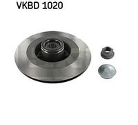 Braking Solid Brake Disc SKF VKBD 1020 Fits Renault Laguna Rear Inner Ø 30 mm