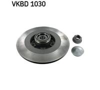 Braking Solid Brake Disc SKF VKBD 1030 Fits Renault Latitude Talisman Rear