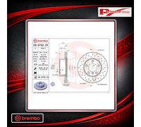 ✅Fits BREMBO 09.9750.2X Brake disc Xtra 1pcs ventilated 09.9750.2X F ⭐UK Seller⭐