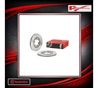 Brembo 2x Brake Discs Pair Vented fits MAZDA E2200 SR2 2.2D Front 85 to 03 256mm