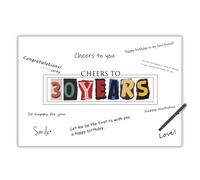Braleto 30th Birthday Party Decorations Signature Card, 11''x17''30 Years Wall Art Poster Sweet Guest Book Birthday Keepsake Sign 30 Years Anniversary Decorations for Men Women[Unframed] (30 years)