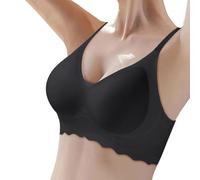 Bralette Women's Big Breasts Bra Non-Wired Strong Hold Padded V Neck Wireless Minimizer Comfortable Sleep Comfortable Underwear