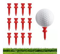 BRAMASOLE Castle Golf Tees Wood 1" 1 1/4" 1 3/4" for Par 3 & Iron Shots Value 100 Pack, Wooden Short Tee for Consistent Height & Accurate Practice, Small Size in Green Red Yellow (Red(1 1/4 Inch))