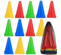 Bramble 12 9" Sports Cones for Football Training Kids - Multisport Marker Set, Football Cones Training Set Kids
