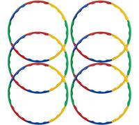 Bramble - 6 Adjustable Colourful Snap Together Hula Hoops - Assorted Colours - Perfect for Dance, Fitness, Gymnastics, Schools