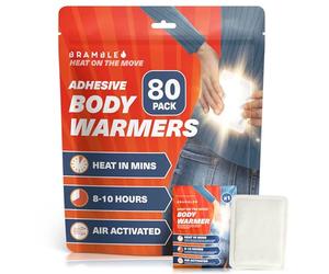 Bramble 80 Pack Natural Air-Activated Adhesive Body Warmers - Lasts up to 8 Hours