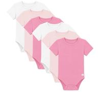 Bramble & Bear 3/6 Pack Short Sleeve Baby Vests - Organic Cotton Unisex Baby Bodysuit Vests for 0-3 Years - Comfortable Bodysuits for Boys & Girls - Soft, Cosy, Cute