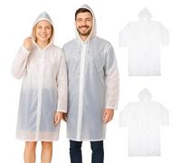 Bramble - Clear Raincoats, Reusable EVA Hooded Ponchos for Adults, One-Size Rain Poncho for Festivals, Sports Events, Hiking (UK, Alpha, M, L, Regular, Regular, 8, Transparent)