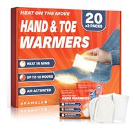 Bramble - Hand & Toe Warmer Variety Pack (20 Pairs, 40 Total) - Pocket Hand & Adhesive Toe Warmers - Air-Activated & Odour-Free - Up to 10 Hours of Heat