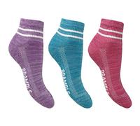 Bramble Ladies- Low Cut Trail Socks - Contemporary Socks | 3 Pairs | U.K. Size 4-7 | Assorted Ladies active/leisure comfort,running,sport sock