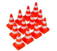 Bramble Traffic Cones - 24 Pack, 9 Inch (23cm), Orange & White - Multi-Sport Training Marker Cones for Football, PE, Hockey, Agility Training