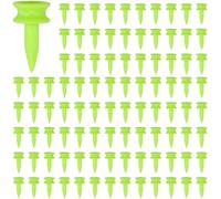BrambleCo 100 PCS Golf Tees Plastic - 21mm Castle Tees Golf - Bright Green Durable Plastic Golf Tees - Ideal for Driving Range, Practice & Winter Play - Reusable Small Castle Golf Tees (Green)