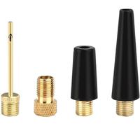 BrambleCo 4 PCS Ball Pump Needle & Bike Pump Adaptor Kit - Inflator Stick Needles for Football, Basketball, and Bike Tires - Compact Air Pump Needle Accessory Set