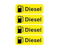 BrambleCo 4 Pcs Diesel Stickers - petrol sticker for fuel cap - petrol & diesel stickers - For Fuel Cap & Tank