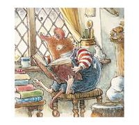 Brambly Hedge Wilfred Reading Blank Birthday/All Occasion Greeting Card