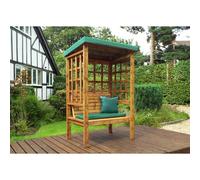 Bramham Garden Arbour by Charles Taylor - 2 Seats Green Cushions