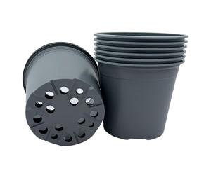 Bramley & Sage 13cm 1 Litre Grey Plastic Plant Pots (Various Quantities) (50)