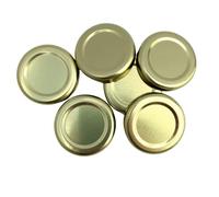 Bramley & Sage 43mm Gold Twist-Off Jam Jar Lids (Set of 24)