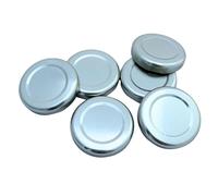 Bramley & Sage 43mm Silver Twist-Off Jam Jar Lids - Select Quantity (12)