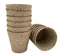 Bramley & Sage 8cm Round Peat-Free Fibre Jiffy Plant Pots (Pack of 50)